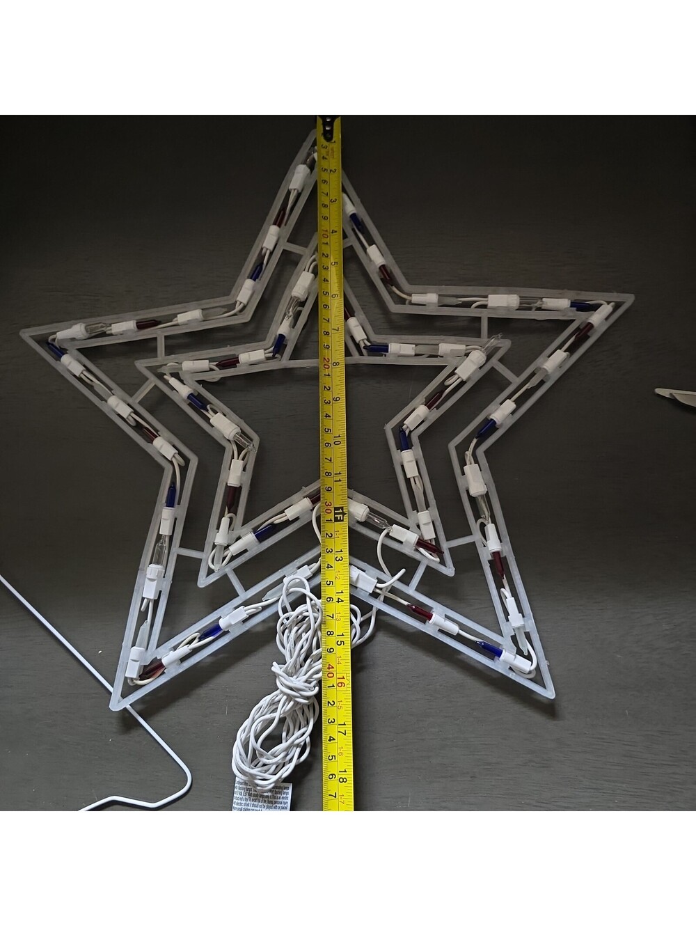 17'' Red White Blue Star Window Silhouette Lights 4th July Patriotic Memorial - Picture 9 of 15